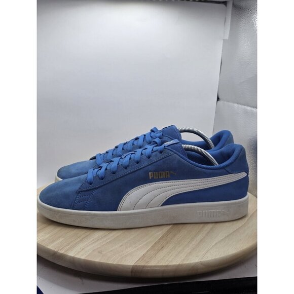 Puma Men's Smash V2 364989-04 Blue Casual Shoes Sneakers Size 11.5 - Picture 1 of 8